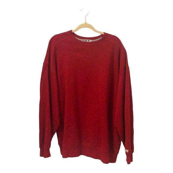 Russell Athletic Premier Gear Mens XL Long Sleeve Burgundy Pullover Sweatshirt - Picture 1 of 9